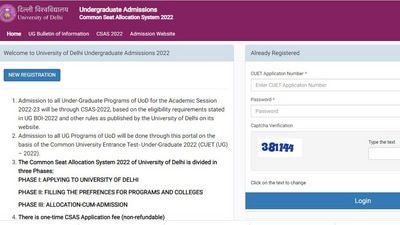 DU UG admission 2022 begins, apply on CSAS portal DU UG admission 2022 begins, apply on CSAS portal