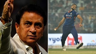 Sunil Gavaskar defended Harshal Patel (PTI/Getty) Sunil Gavaskar defended Harshal Patel (PTI/Getty)