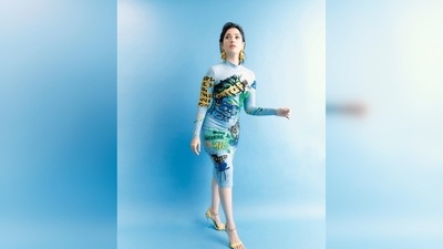 Tamannaah Bhatia's outfit is from the brand HUEMN which is known for its quirky graphics. (Instagram/@tamannaahspeaks) Tamannaah Bhatia's outfit is from the brand HUEMN which is known for its quirky graphics. (Instagram/@tamannaahspeaks)