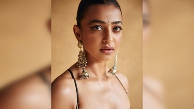 Radhika Apte's outfit comprises a corset-inspired strappy crop top and a long flowy skirt. (Instagram/@radhikaofficial)