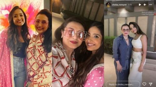 Shoba posted several photos also featuring Rani. Shoba posted several photos also featuring Rani.