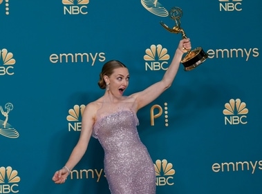 Amanda Seyfried wins her first Primetime Emmy Award for The Dropout. (Reuters) Amanda Seyfried wins her first Primetime Emmy Award for The Dropout. (Reuters)