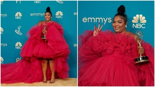 Lizzo at the Emmy Awards 2022. (AP) Lizzo at the Emmy Awards 2022. (AP)