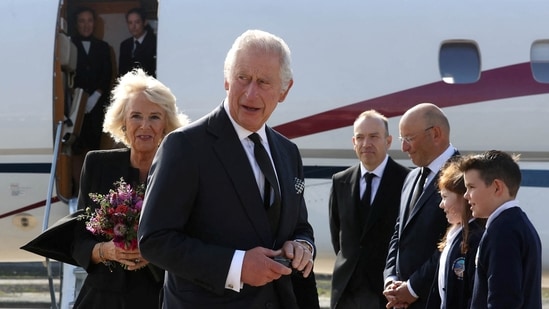 King Charles III and the Queen Consort arrive for their visit to