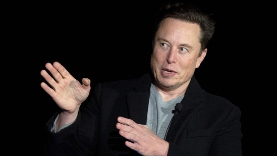 Elon Musk vs Twitter: &nbsp;Elon Musk speaks during a press conference.(AFP)