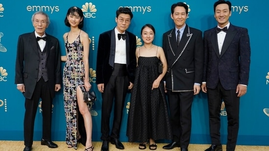 Squid Game' Star HoYeon Jung Looks Like a Winner on 2022 Emmys Red Carpet