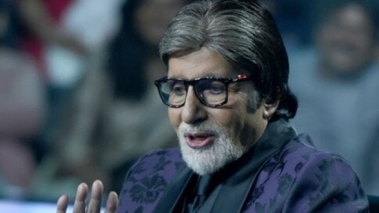 Amitabh Bachchan on the sets of Kaun Banega Crorepati 14.