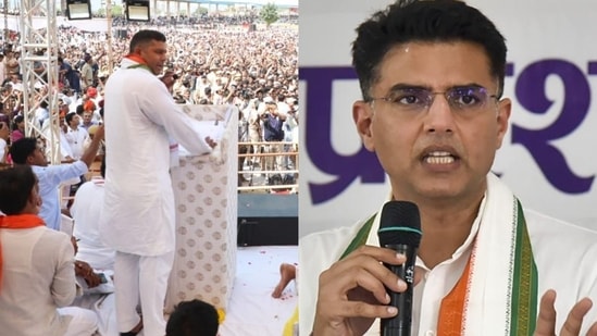 Rajasthan sports minister Ashok Chandna and former deputy CM Sachin Pilot. Rajasthan sports minister Ashok Chandna and former deputy CM Sachin Pilot.