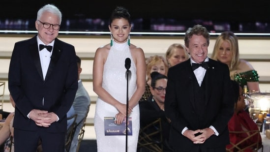 Selena Gomez, Steve Martin and Martin Short at Emmys 2022.&nbsp;(Reuters)
