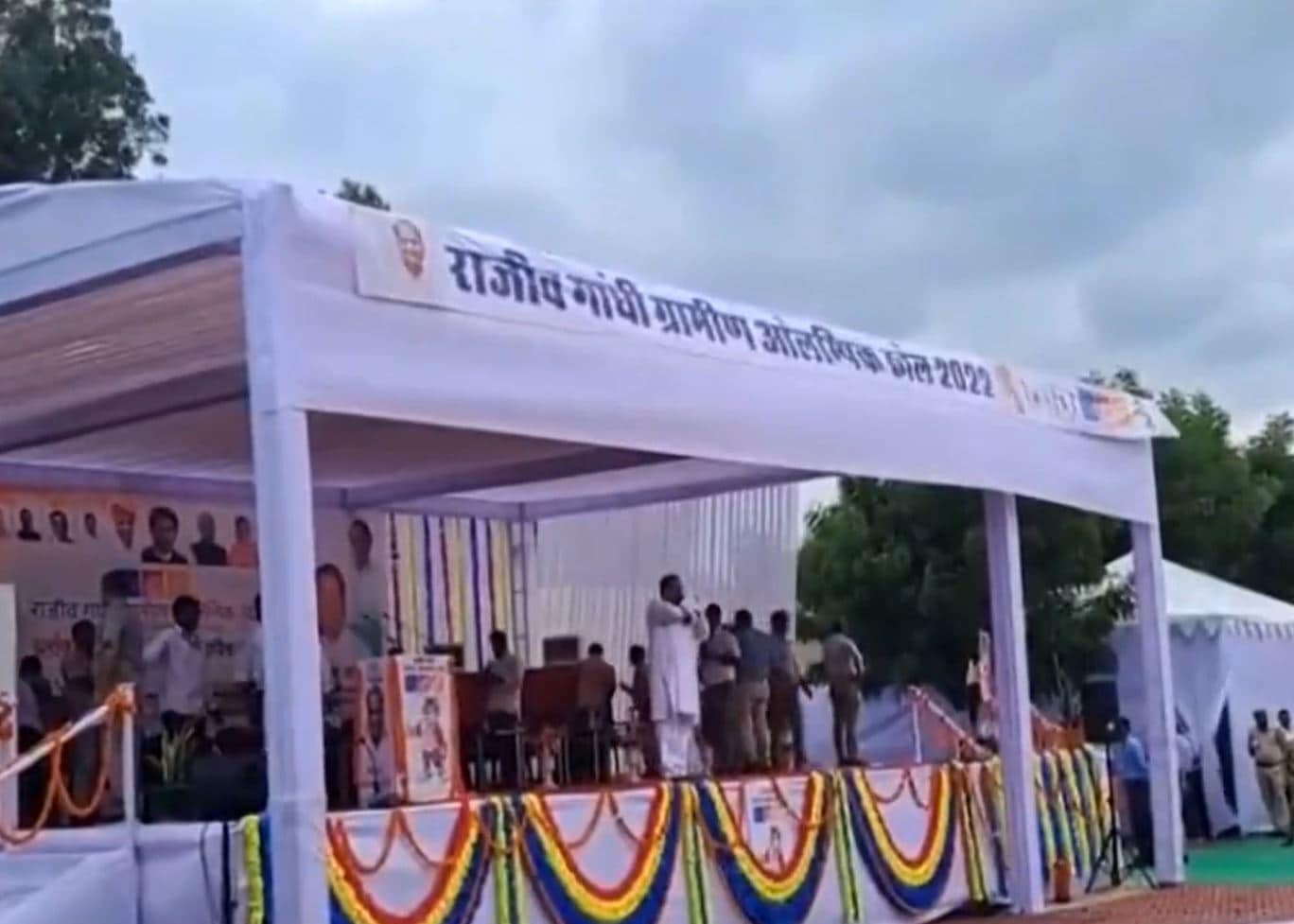 The video where Rajasthan CM Ashok Gehlot's advisor Babulal Nagar make the slogan statement. (Screengrab/ANI video)