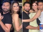 Orhan Awatramani with Varun Dhawan, Varun Sharma, Khushi Kapoor and Palak Tiwari at a Mumbai party.