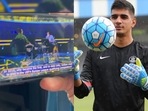 India goalkeeper Gurpreet Singh Sandhu reacts to a question on him in Kaun Banega Crorepati India goalkeeper Gurpreet Singh Sandhu reacts to a question on him in Kaun Banega Crorepati