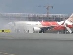 The Air India Express flight at the Muscat International Airport on Wednesday. The Air India Express flight at the Muscat International Airport on Wednesday.