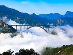 The breathtaking picture of Chenab Bridge has enchanted netizens. (Twitter/@RailMinIndia) The breathtaking picture of Chenab Bridge has enchanted netizens. (Twitter/@RailMinIndia)