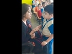 The image, taken from the viral video, shows the boy apologising to his teacher in an adorably cute way.&nbsp;