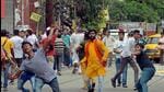 Stones being pelted during Bharatiya Janata Party (BJP)'s 'Nabanna Chalo' march against the state government in Kolkata on Tuesday (ANI) Stones being pelted during Bharatiya Janata Party (BJP)'s 'Nabanna Chalo' march against the state government in Kolkata on Tuesday (ANI)