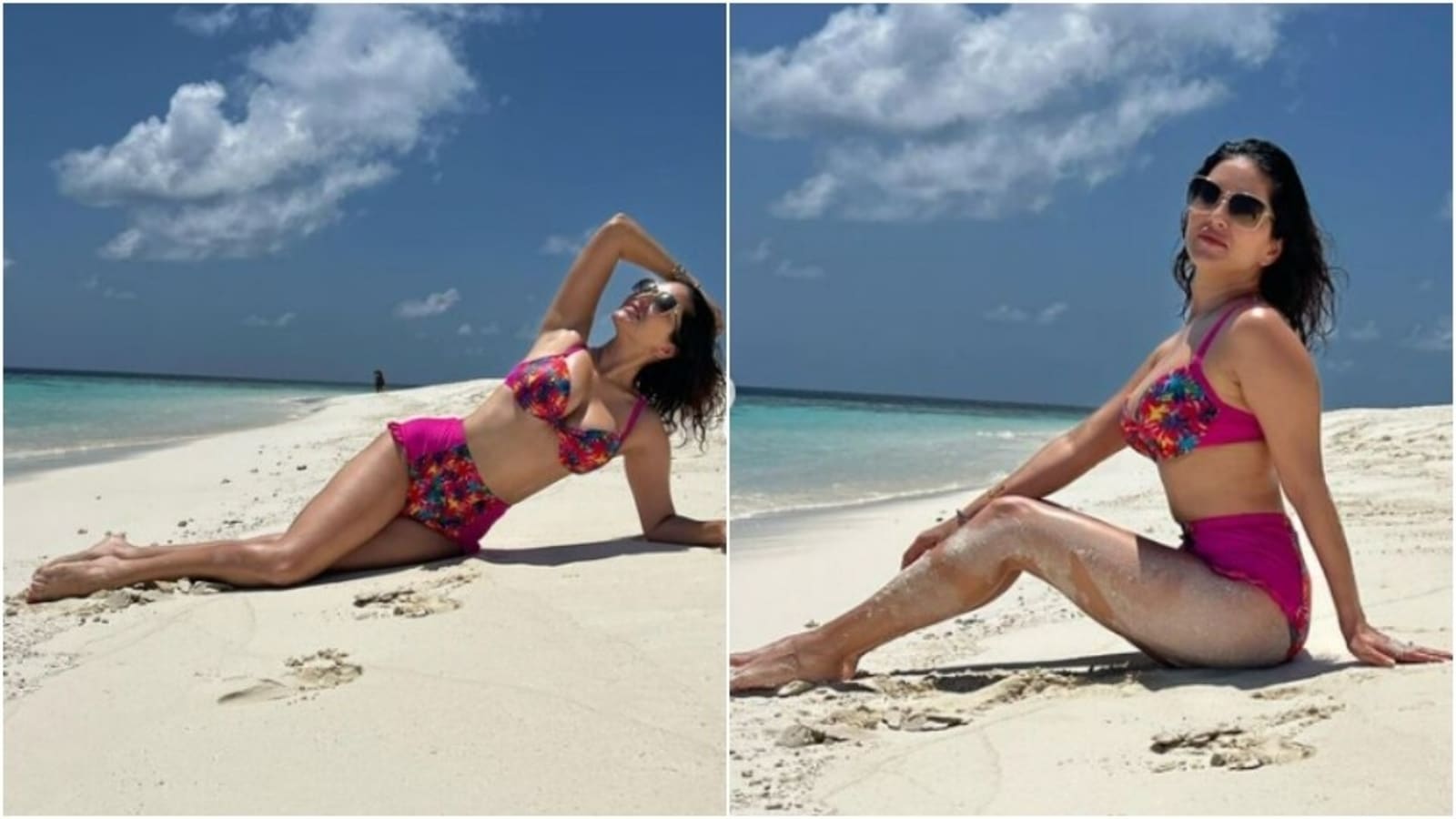 Sunny Leone’s bikini diaries in Maldives with sand and sea