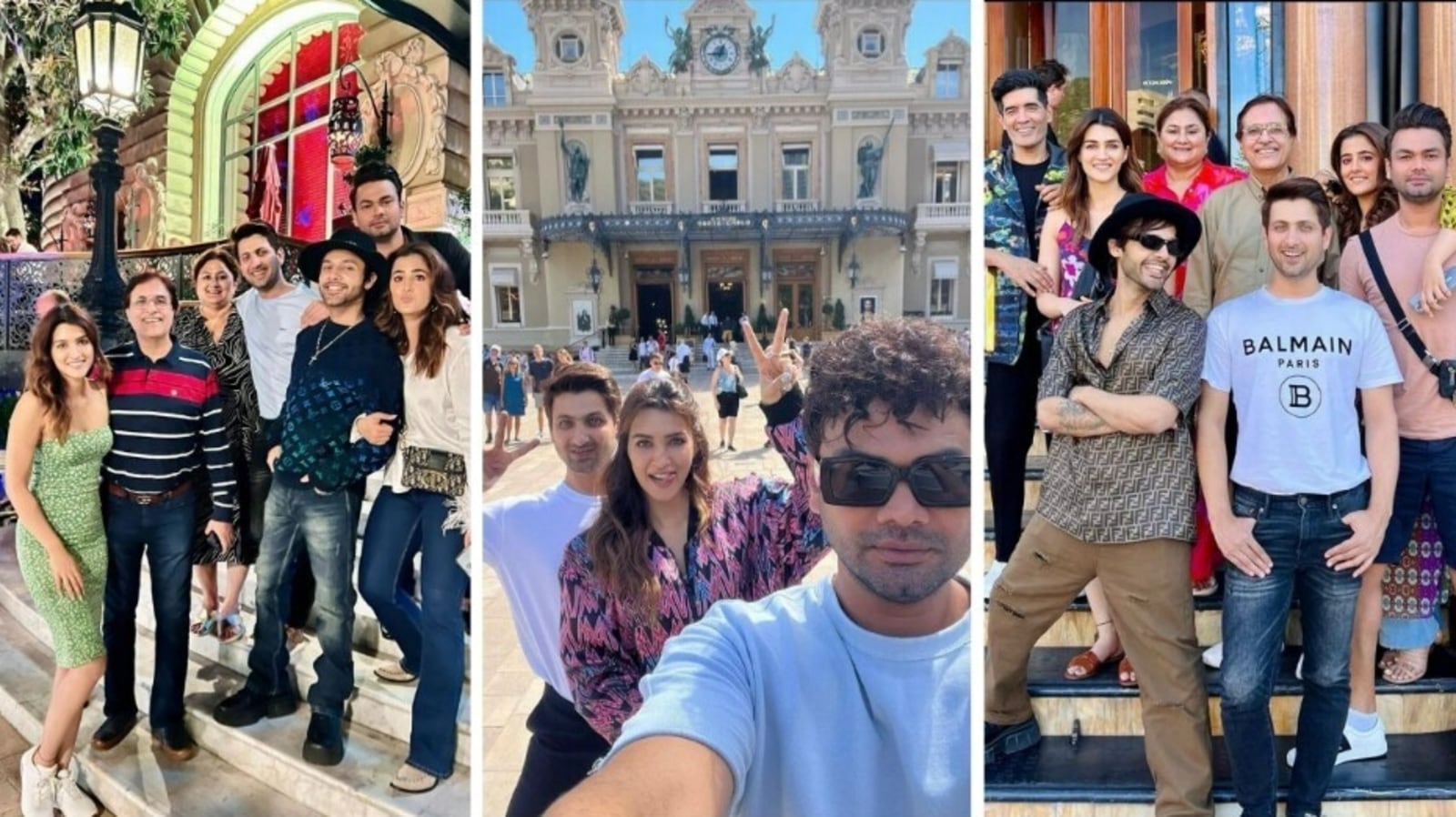 Kriti Sanon shares family pic with Manish Malhotra from Monaco holiday. See  | Bollywood - Hindustan Times