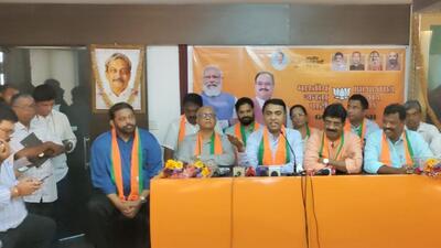 Chief minister Pramod Sawant with the eight. (HT PHOTO)