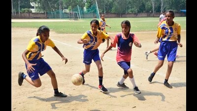 Male athletes dominated in terms of participation at the Khedan Vatan Punjab Diyan’s block-level games. (Harvinder Singh/HT) Male athletes dominated in terms of participation at the Khedan Vatan Punjab Diyan’s block-level games. (Harvinder Singh/HT)