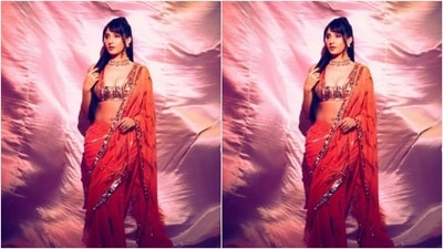 Nora played muse to fashion designer Manish Malhotra and picked the stunning six yards of grace for the pictures. (Instagram/@norafatehi)