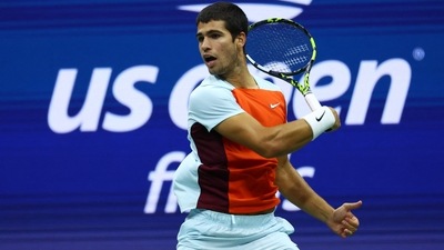 Spain's Carlos Alcaraz in action&nbsp; (REUTERS)
