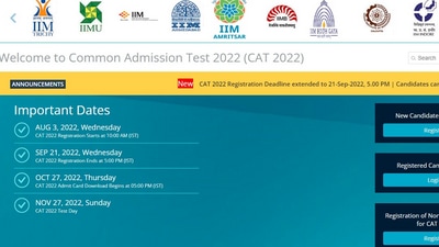 IIM CAT 2022 registration: Interested candidates can register for the CAT exam at the official website iimcat.ac.in (iimcat.ac.in)