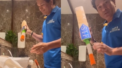 Sachin Tendulkar shares special method to clean bat grips&nbsp; (Screengrab)