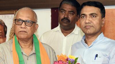 Former Goa chief minister Digambar Kamat said he asked God about his pledge not to quit the Congress and God told him that he will back him with any decision that the veteran politician takes. (ANI)