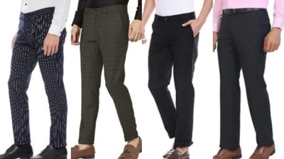 Check Formal Trousers In Grey B95 Norm