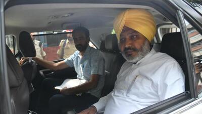 Punjab finance minister Harpal Singh Cheema and AAP MLA Sheetal Angural after meeting Punjab DGP in Chandigarh on Wednesday. (Ravi Kumar/HT) Punjab finance minister Harpal Singh Cheema and AAP MLA Sheetal Angural after meeting Punjab DGP in Chandigarh on Wednesday. (Ravi Kumar/HT)