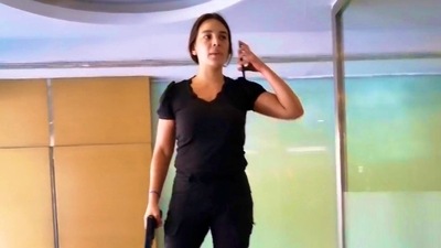 The woman identified as Sali Hafiz had used her nephew's toy pistol for the hold-up. (Twitter)