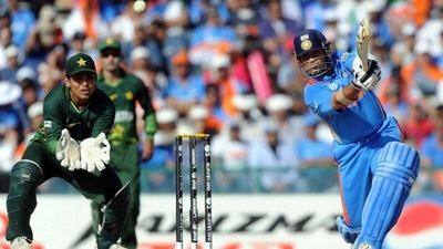 Sachin Tendulkar in action against Pakistan during the 2011 World Cup semi-final (Getty) Sachin Tendulkar in action against Pakistan during the 2011 World Cup semi-final (Getty)