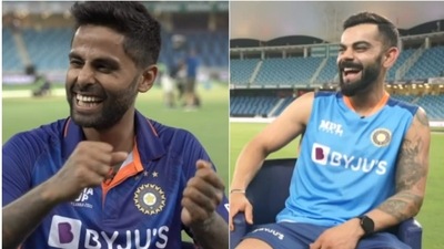 Suryakumar Yadav; Virat Kohli (right) (BCCI) Suryakumar Yadav; Virat Kohli (right) (BCCI)