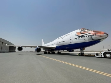 The plane which will carry the cheetahs to India. (CCF) The plane which will carry the cheetahs to India. (CCF)