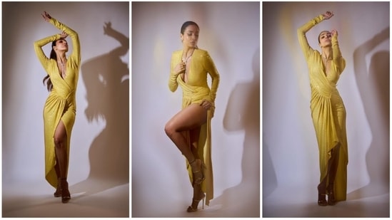 Fashion gurus are obsessed with Malaika Arora's wardrobe which features a variety of bold picks. She has often managed to make headlines for her fierce sultry looks. She earlier set the internet on fire with her Filmfare Awards pictures in a yellow gown.(Instagram/@malaikaaroraofficial)
