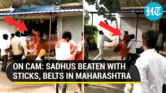 ON CAM: SADHUS BEATEN WITH STICKS, BELTS IN MAHARASHTRA
