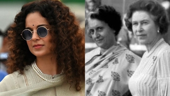 Kangana Ranaut re-posted a photo of Indira Gandhi and Queen Elizabeth II.