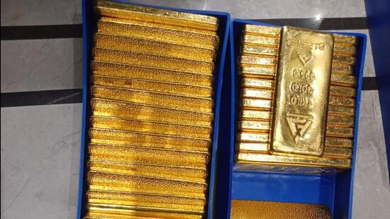 Gold that was seized by the Enforcement Directorate HT Photo