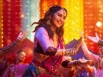 Madhuri Dixit in Maja Ma's Boom Padi song. Madhuri Dixit in Maja Ma's Boom Padi song.