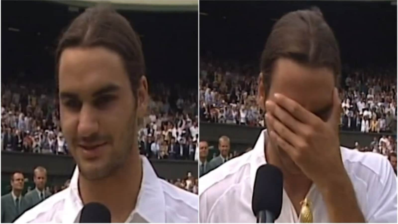 Watch: Wimbledon shares Roger Federer's emotional 2003 interview after his first-ever Slam title as Swiss great retires