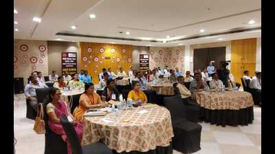Principals of KVS attending the three-day conference in Lucknow on Thursday. (HT photo)