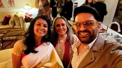 Kapil Sharma, Nandita Das and Deepa Mehta at TIFF 2022. Kapil Sharma, Nandita Das and Deepa Mehta at TIFF 2022.