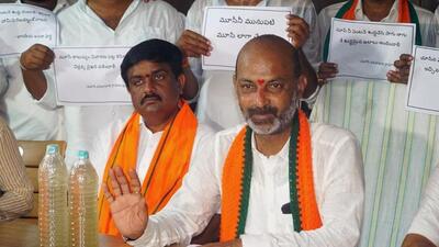 Telangana BJP president Bandi Sanjay Kumar alleged that chief minister K Chandrashekar Rao has a role in the Delhi liquor scam (Agencies) Telangana BJP president Bandi Sanjay Kumar alleged that chief minister K Chandrashekar Rao has a role in the Delhi liquor scam (Agencies)