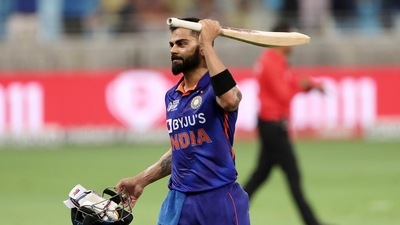 India's Virat Kohli raises his bat after scoring century (ANI) India's Virat Kohli raises his bat after scoring century (ANI)