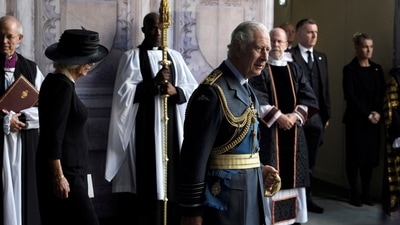 Britain's King Charles III &nbsp;and Camilla, the Queen Consort. (Reuters)