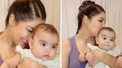 Debina Bonnerjee with daughter Lianna. Debina Bonnerjee with daughter Lianna.