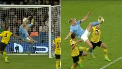 Erling Haaland against Borussia Dortmund (Twitter) Erling Haaland against Borussia Dortmund (Twitter)