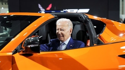 Joe Biden: US President Joe Biden during the Detroit Auto Show. (Reuters)