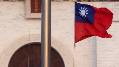 Taiwan-China Conflict: A Taiwan flag can be seen at Liberty Square in Taipei, Taiwan. (Reuters)